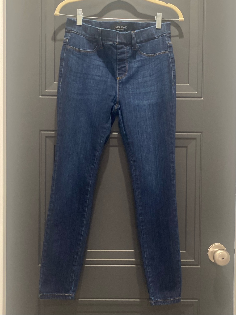 Judy Blue Dark Blue Pull On Skinny Jeans Size 7(28)